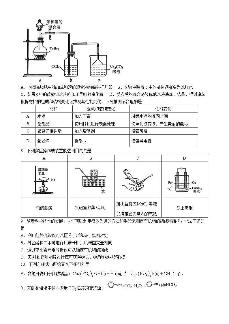 2024届天域全国名校协作体学年高三下学期联考化学学科试题(无答案)02