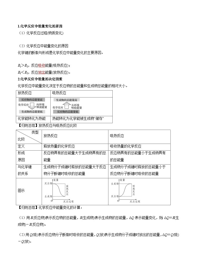 【期中复习】2023-2024学年（人教版2019必修第二册）高一化学下册 专题05  化学反应与能量变化知识点归纳讲义.zip02