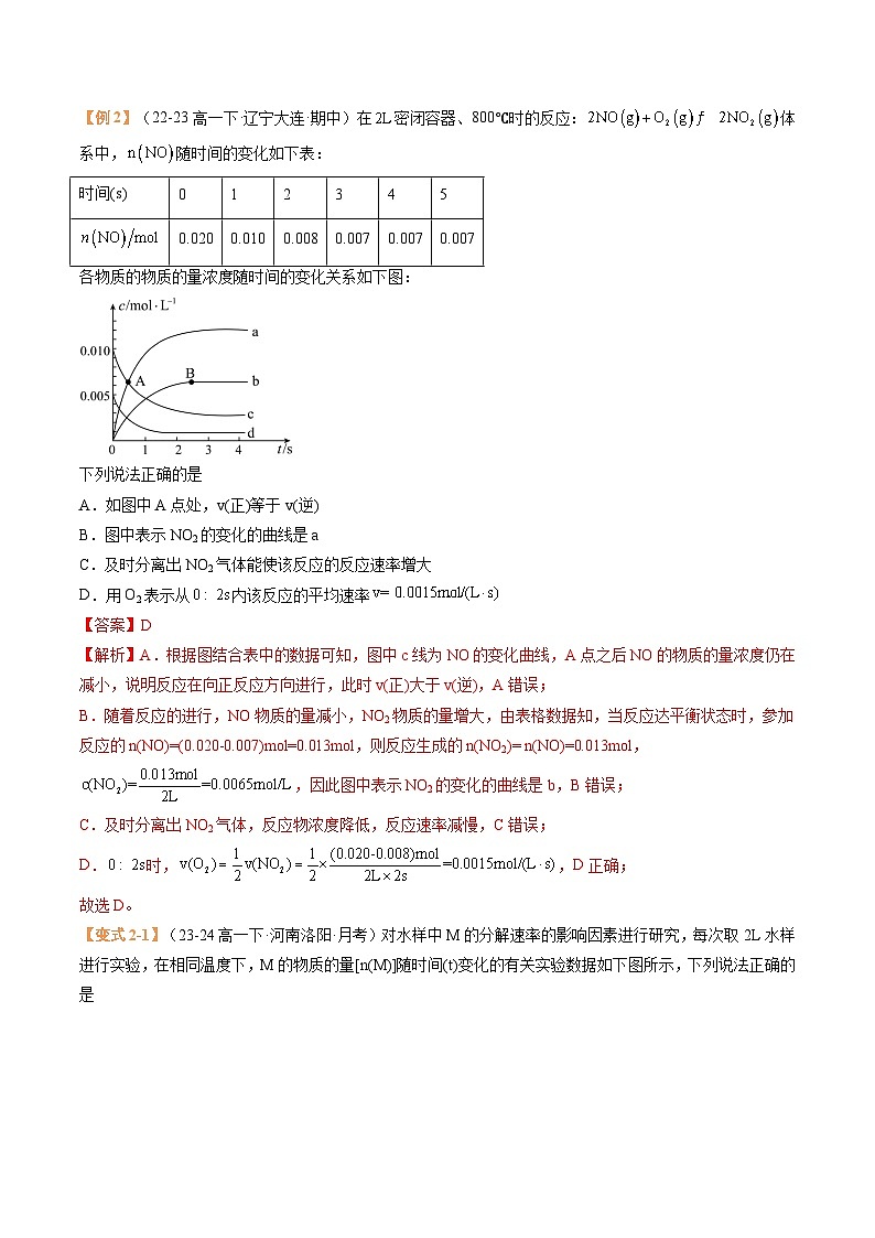 【期中复习】人教版2019必修第二册2023-2024学年高一下册化学 专题06 化学反应的速率与限度（考点专练）（8大题型）.zip03