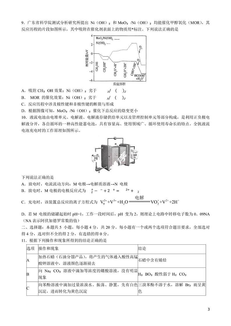 2024届山东省高三下学期齐鲁名校联盟第七次联考化学试题03
