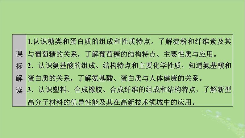 2025版高考化学一轮总复习第9章有机化学基础第34讲生物大分子合成高分子课件02