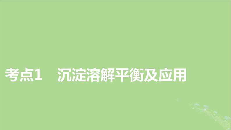 2025版高考化学一轮总复习第8章水溶液中的离子反应与平衡第30讲沉淀溶解平衡课件03