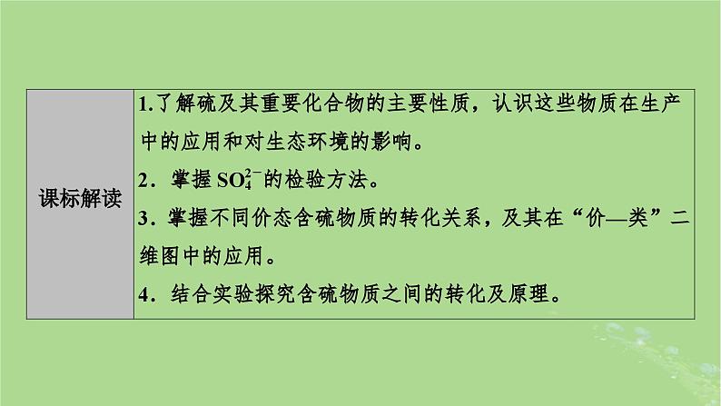 2025版高考化学一轮总复习第4章非金属及其化合物第12讲硫及其重要化合物课件02