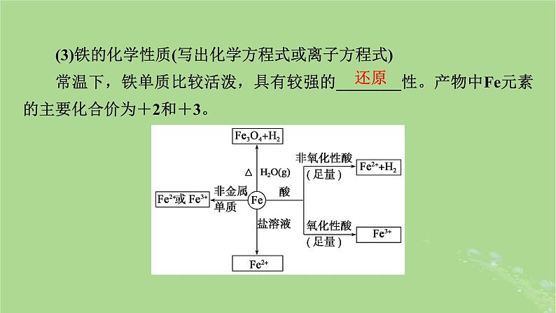 2025版高考化学一轮总复习第3章金属及其化合物第9讲铁及其重要化合物的性质和应用课件07