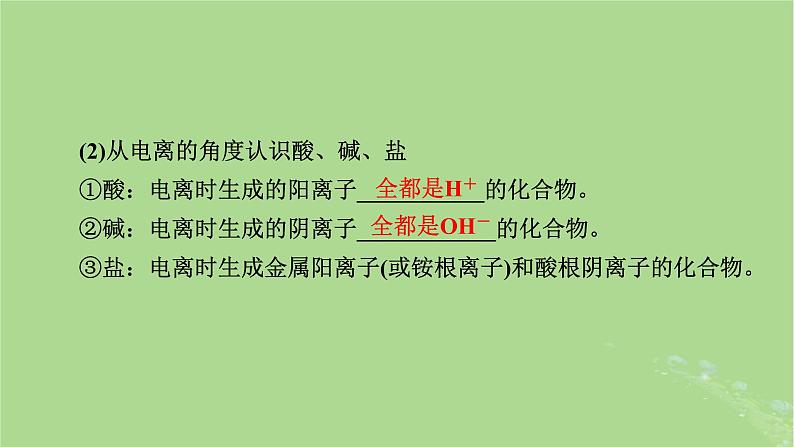 2025版高考化学一轮总复习第1章化学物质及其变化第2讲离子反应和离子方程式课件07