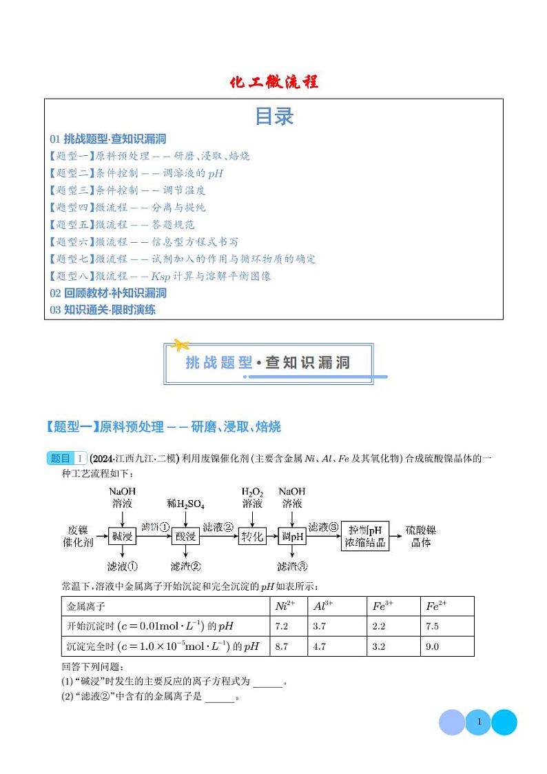 化工微流程（学生版）第1页