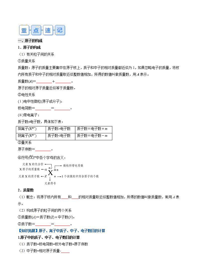 (复习课)2024年人教版高一化学寒假提升学与练 专题04 物质结构  元素周期律（2份打包，原卷版+解析版）02
