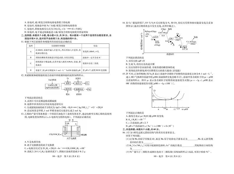 （山东）24届模拟卷·化学(3)第2页