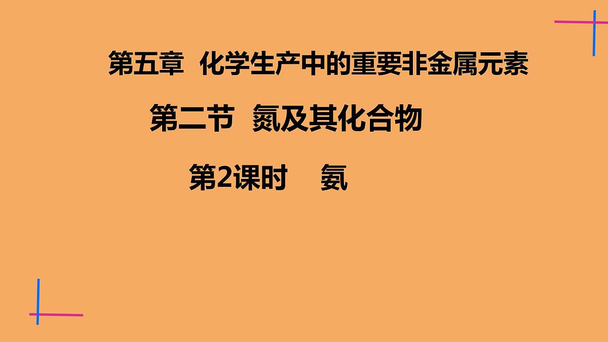 5.2氨课件2023-2024学年高一下学期化学人教版（2019）必修第二册第1页