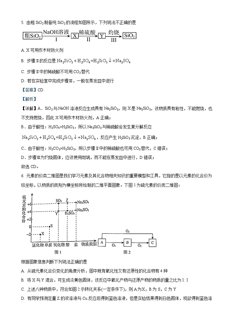 安徽省芜湖市第一中学2022-2023学年高一下学期3月份教学质量诊断测试化学试卷（原卷版+解析版）03