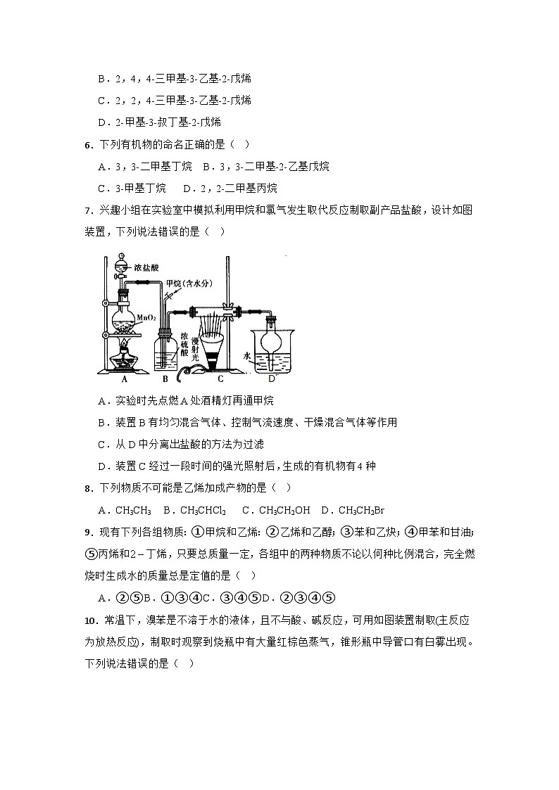 2024届新高考二轮复习 烃 专题卷（全国通用）第2页