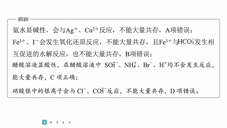 第一篇　主题三　选择题6　离子反应及离子方程式第4页