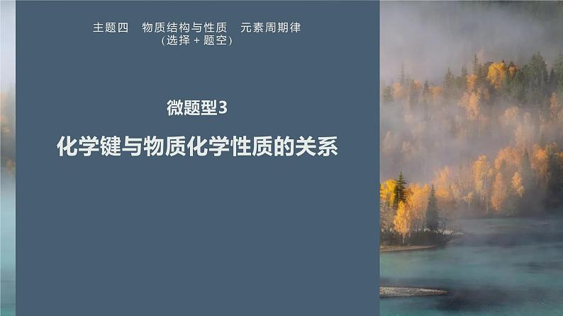 第一篇　主题四　微题型3　化学键与物质化学性质的关系第1页