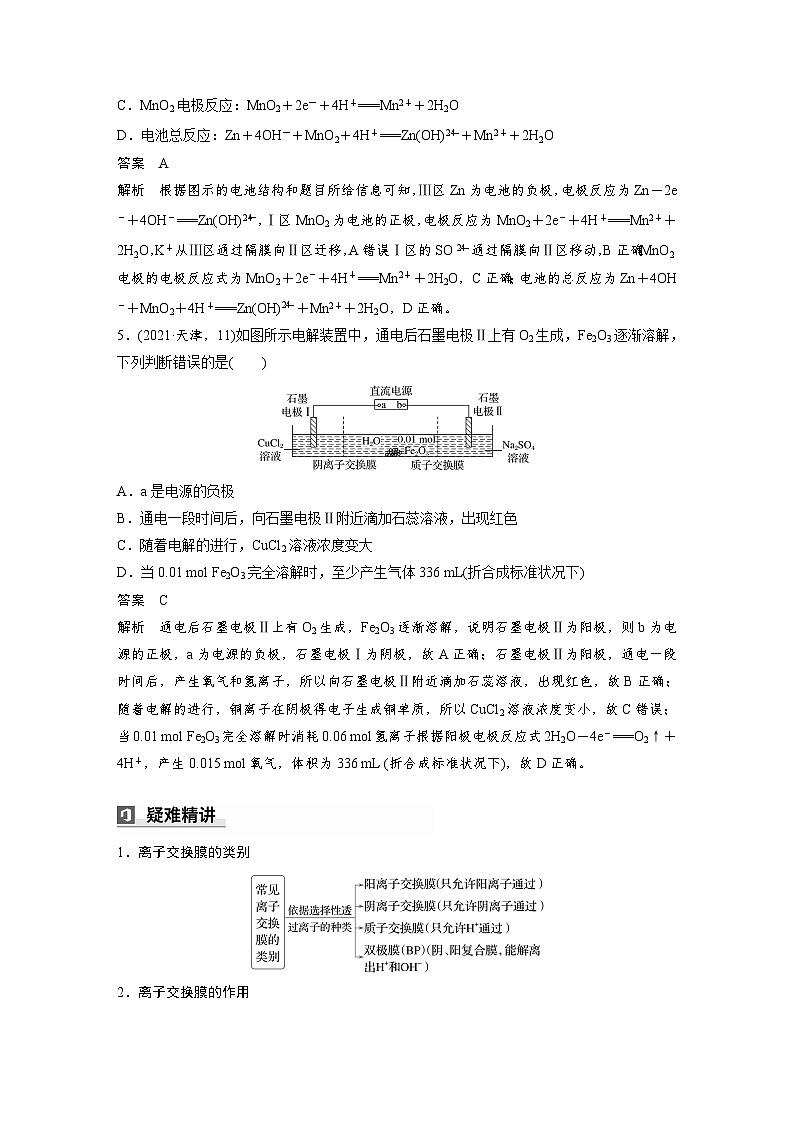第一篇　主题八　选择题17　膜技术在电化学原理中的应用第3页
