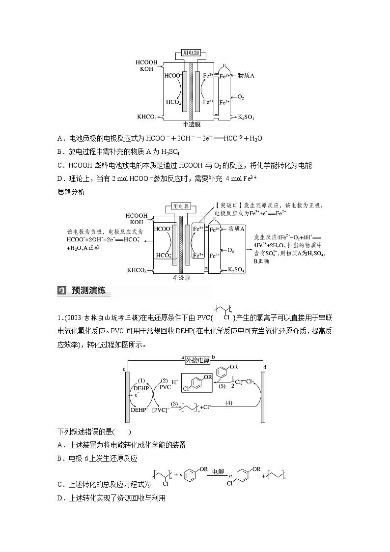 第一篇　主题八　选择题18　含“协同反应”电化学装置的分析与判断-2024年高考化学二轮复习课件02