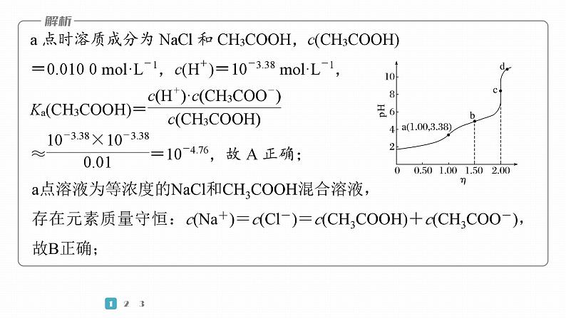 第一篇　主题十　选择题23　滴定曲线的分析与应用-2024年高考化学二轮复习课件05