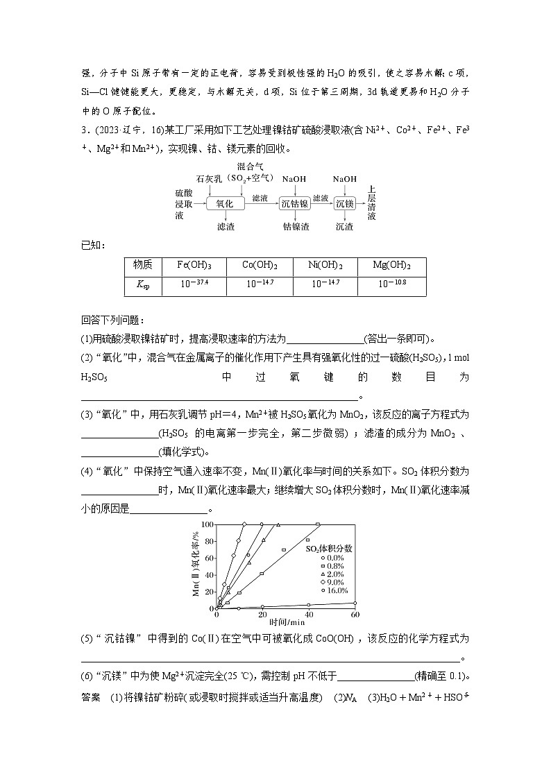 第一篇　主题十　综合大题题型研究(Ⅳ)——工艺流程第3页