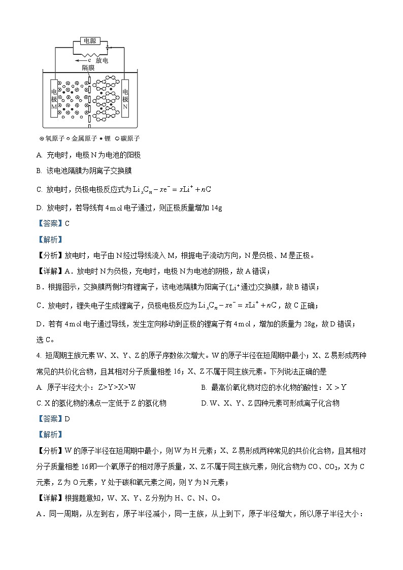 2024届青海省西宁市大通县高三下学期第二次模拟考试理科综合试题-高中化学（原卷版+解析版）03