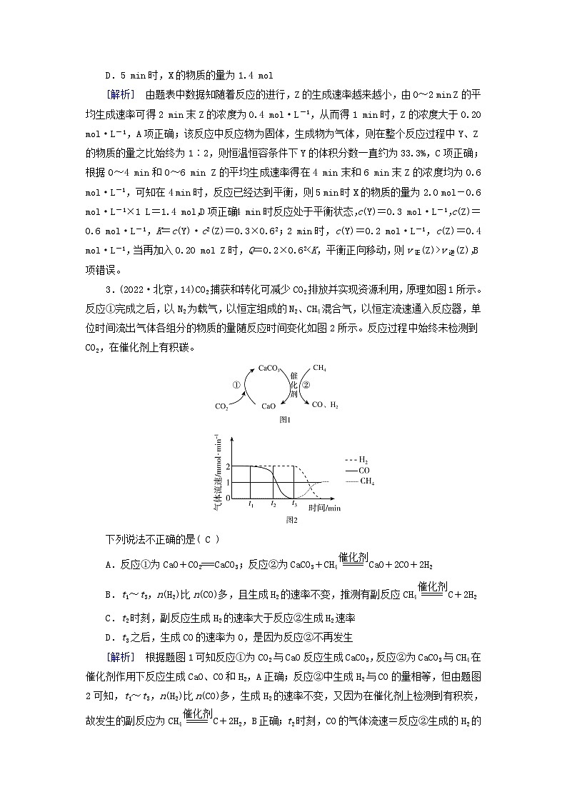 2025版高考化学一轮总复习真题演练第7章化学反应速率和化学平衡第23讲化学反应速率及影响因素02