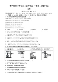 广西壮族自治区南宁市第二中学2023-2024学年高一下学期4月期中考试化学试题（含答案）