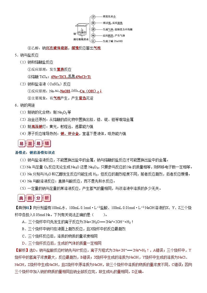 【讲通练透】高考化学知识清单05  钠及其重要化合物（思维导图+知识解读+易混易错+典例分析）第3页