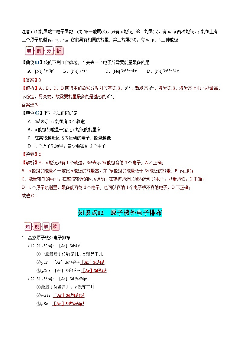 【讲通练透】高考化学知识清单15  原子结构与性质（思维导图+知识解读+易混易错+典例分析）第3页