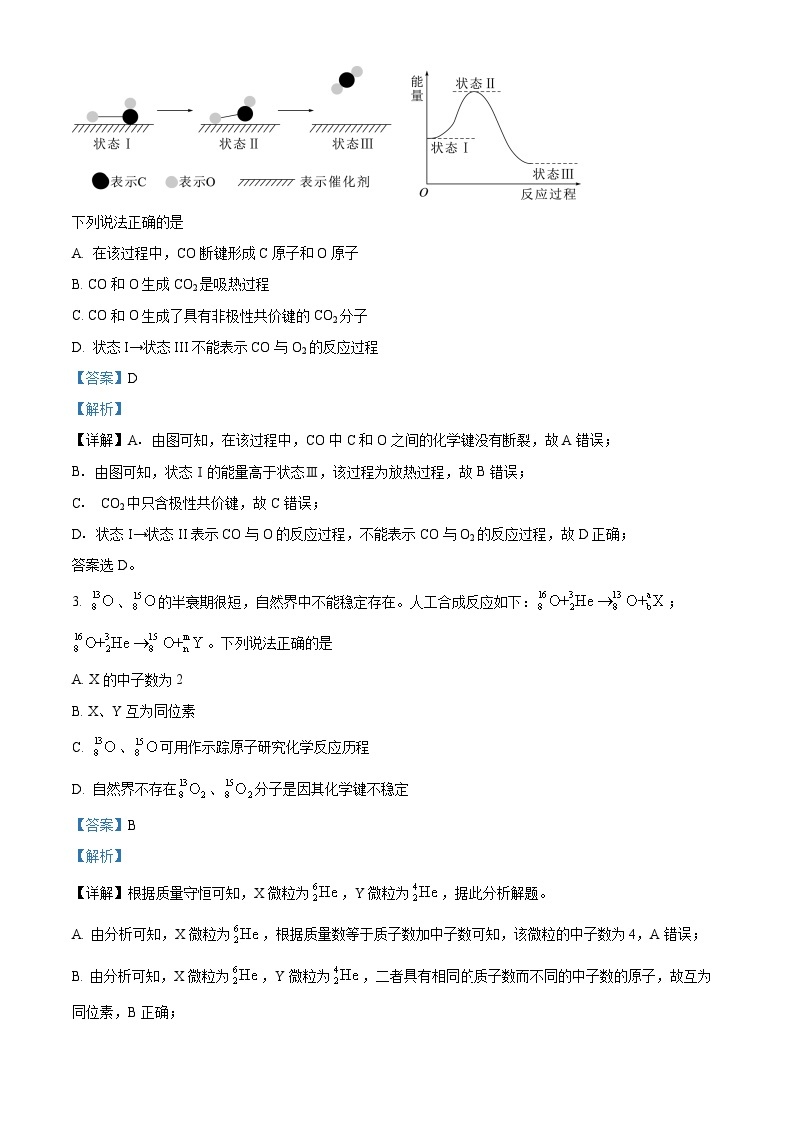 山东省高密市第一中学2023-2024学年高一下学期4月月考化学试题（原卷版+解析版）02