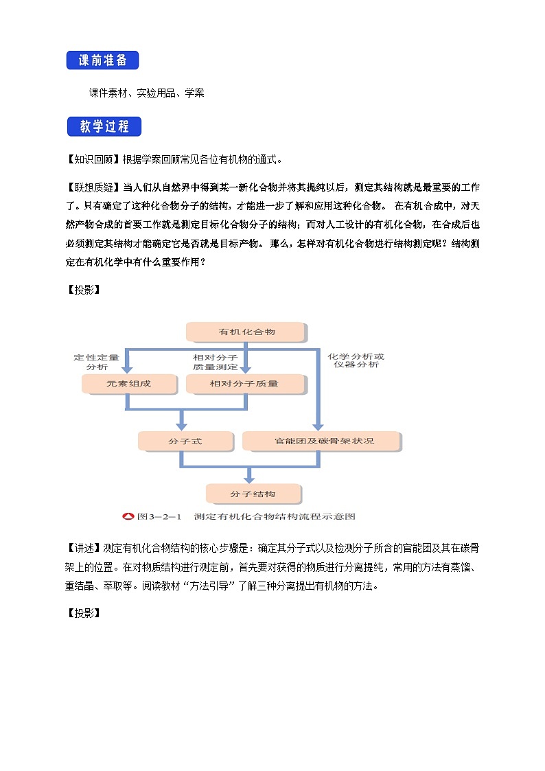高中化学3.2  有机化合物结构的测定 课件—鲁科版选择性必修3（共32）课件+教学设计+学案02
