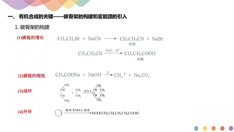 高中化学3.1.1  有机合成的关键——碳骨架的构建和官能团的引入   课件—鲁科版选择性必修3（共16）课件+教学设计+学案07