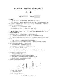 2024届湖南省长沙市雅礼中学高三下学期4月综合测试-化学试题+答案