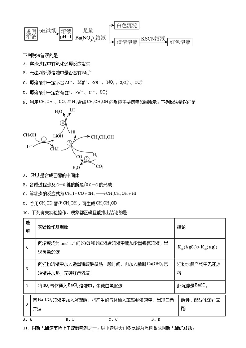 2024年高考化学二轮复习专题- 十四道选择题 主观流程题（新高考卷）（解析版）03