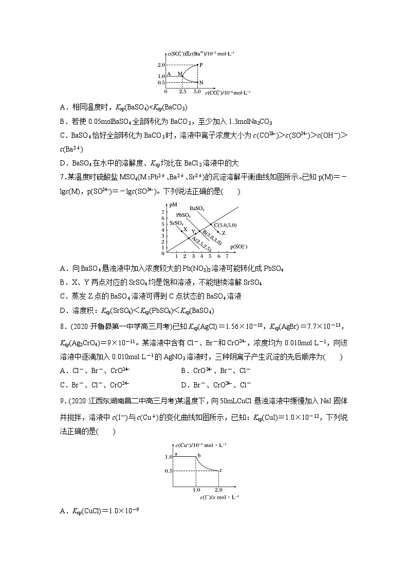 2022新高考化学微题型《加练半小时》第8章微题型74难溶电解质溶度积常数及图像第3页