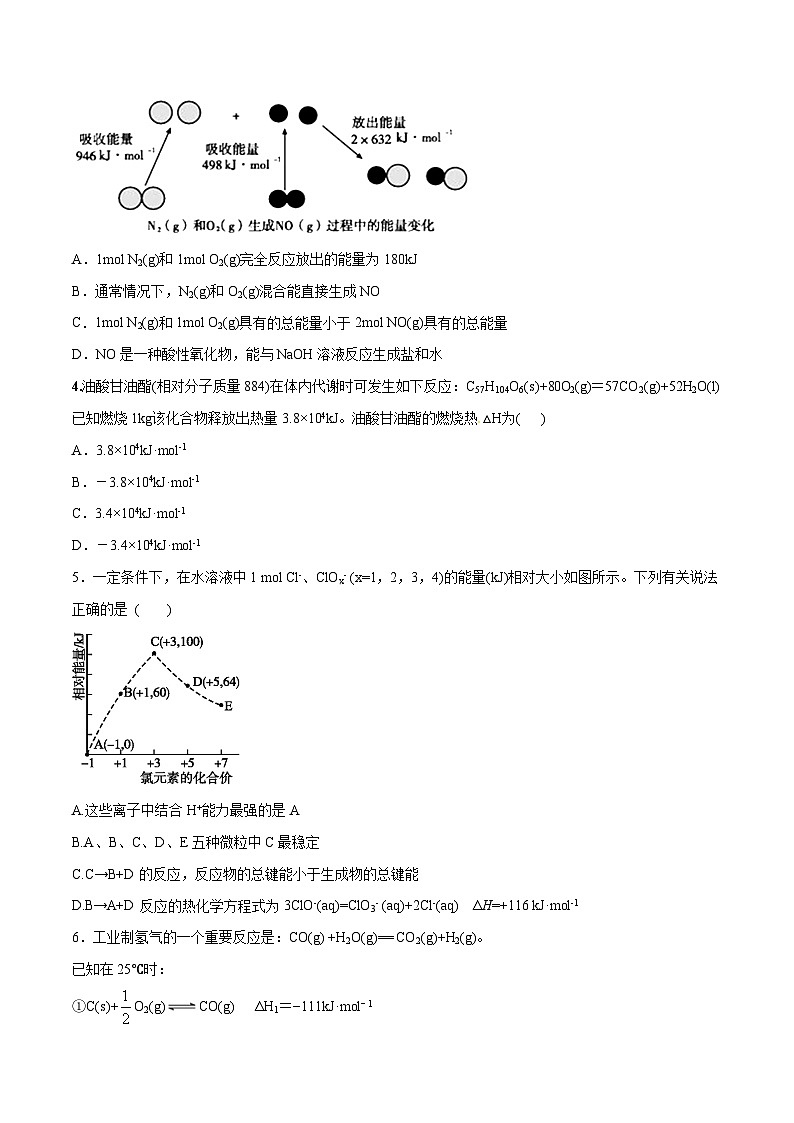 2022年高考化学一轮复习考点分层练专题10  热化学方程式及盖斯定律的应用第3页