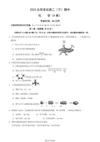 2024北京丰台高二下学期期中化学（A卷）试题及答案试卷