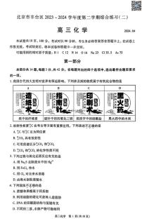 2024北京丰台高三二模化学试卷