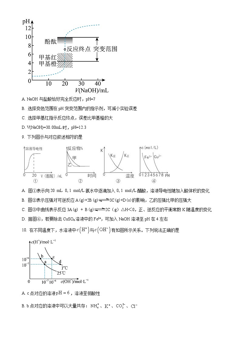 江苏省无锡市锡东高级中学2023-2024学年高二下学期期中考试化学试题（原卷版+解析版）03