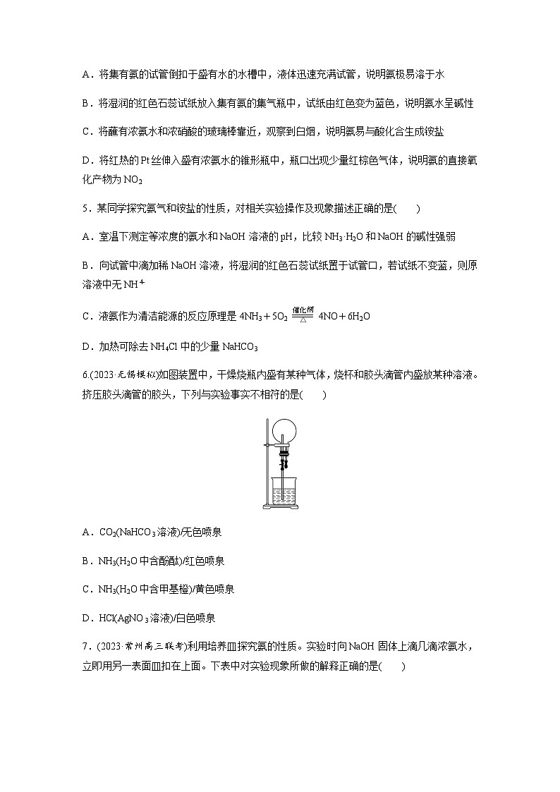 第27练　氨　铵盐  同步练习（含答案）-2025年高考化学一轮复习02