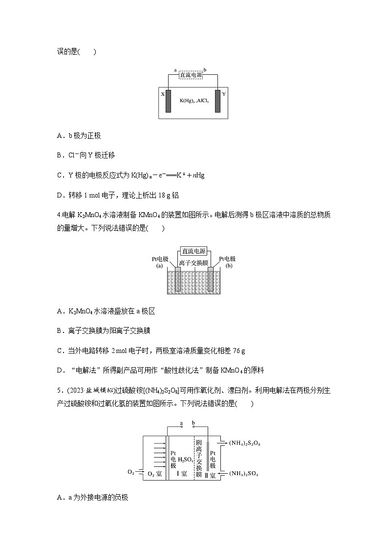 第39练　电解原理应用新拓展  同步练习（含答案）-2025年高考化学一轮复习第2页