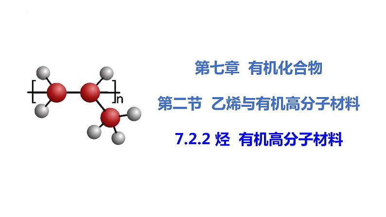 7.2.2 烃 有机高分子材料  课件  2023-2024学年高一下学期化学人教版（2019）必修第二册第1页