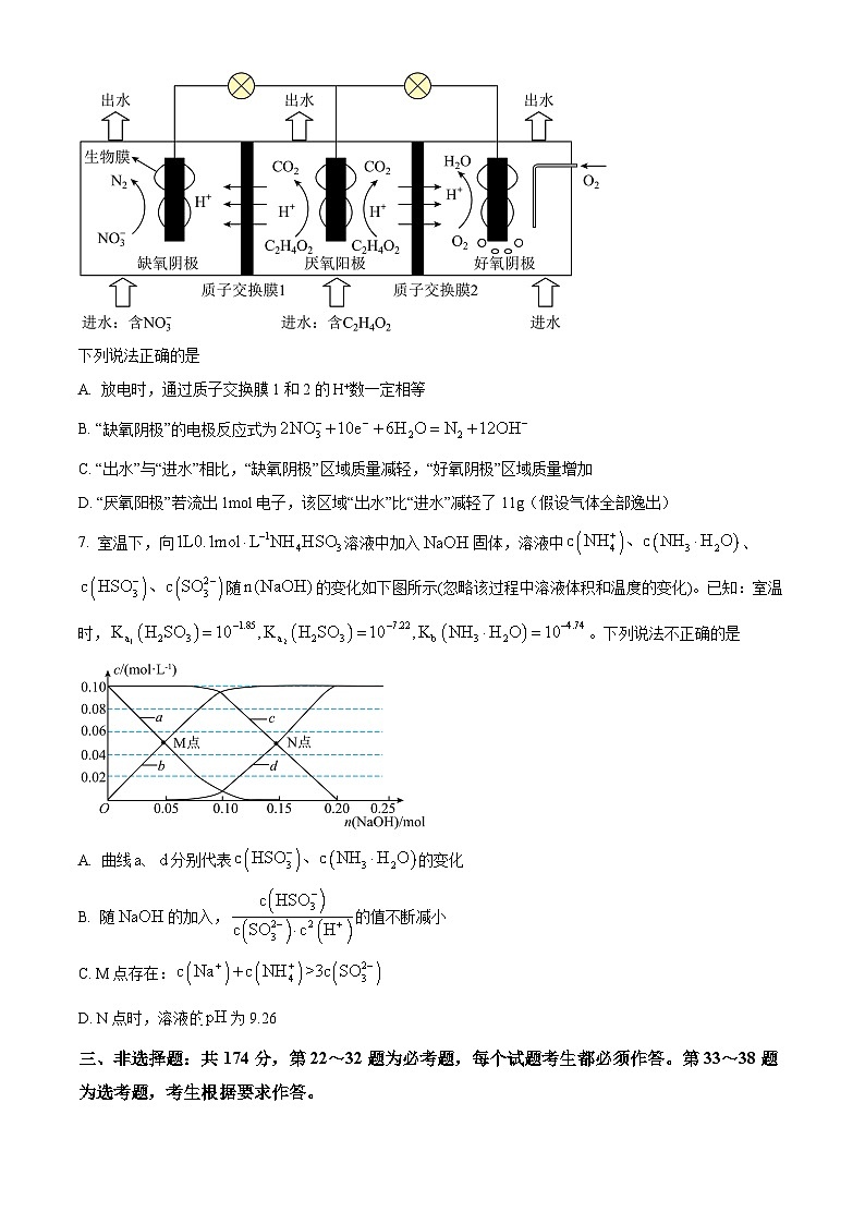 2024届陕西省宝鸡市高三下学期三模考试理科综合试题-高中化学（原卷版）第3页