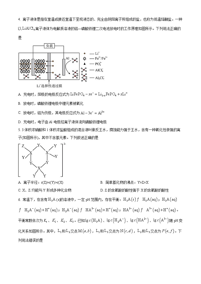 2024届陕西省西安市长安区高三下学期第二次模拟考试理综试卷-高中化学（原卷版+解析版）02