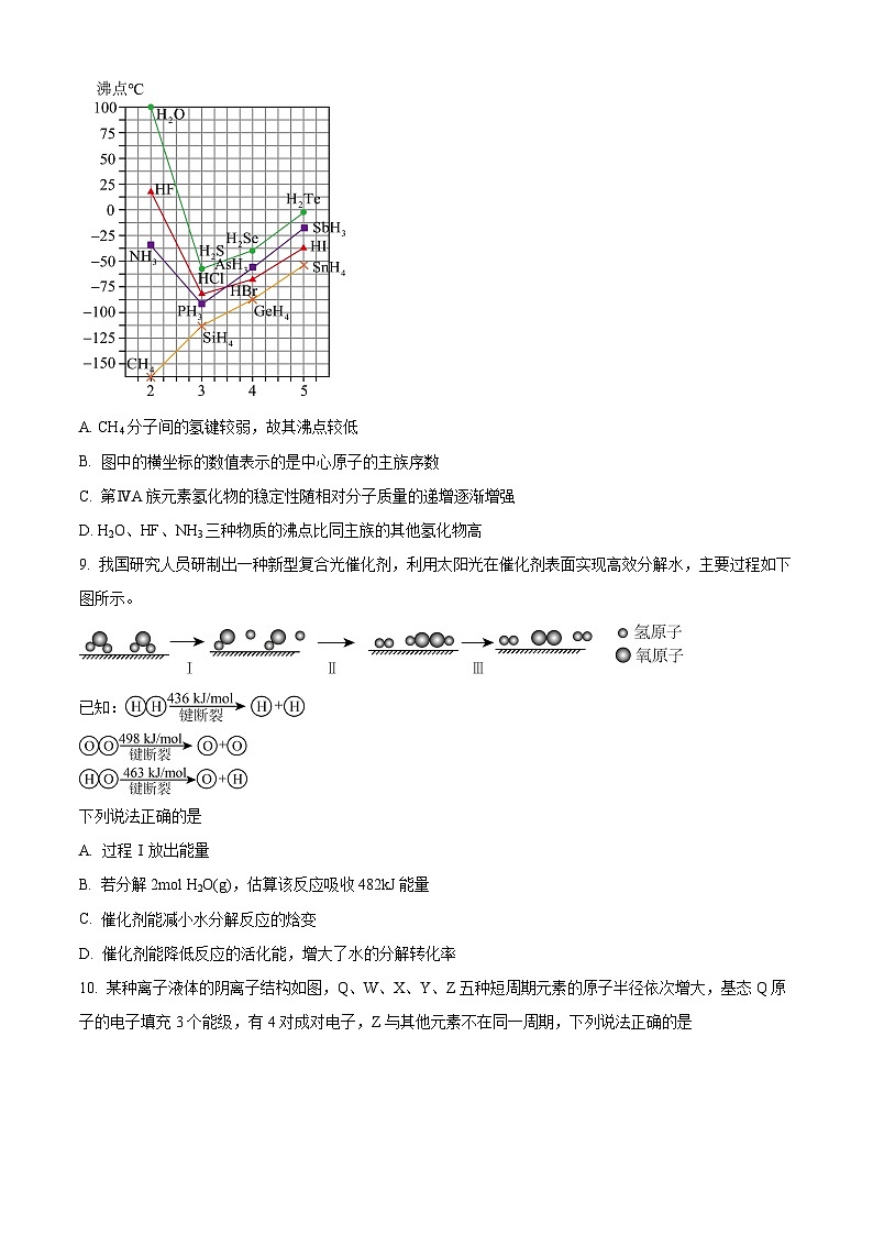 湖南省衡阳市衡阳县第一中学2023-2024学年高二下学期4月期中考试化学试题（原卷版）第3页