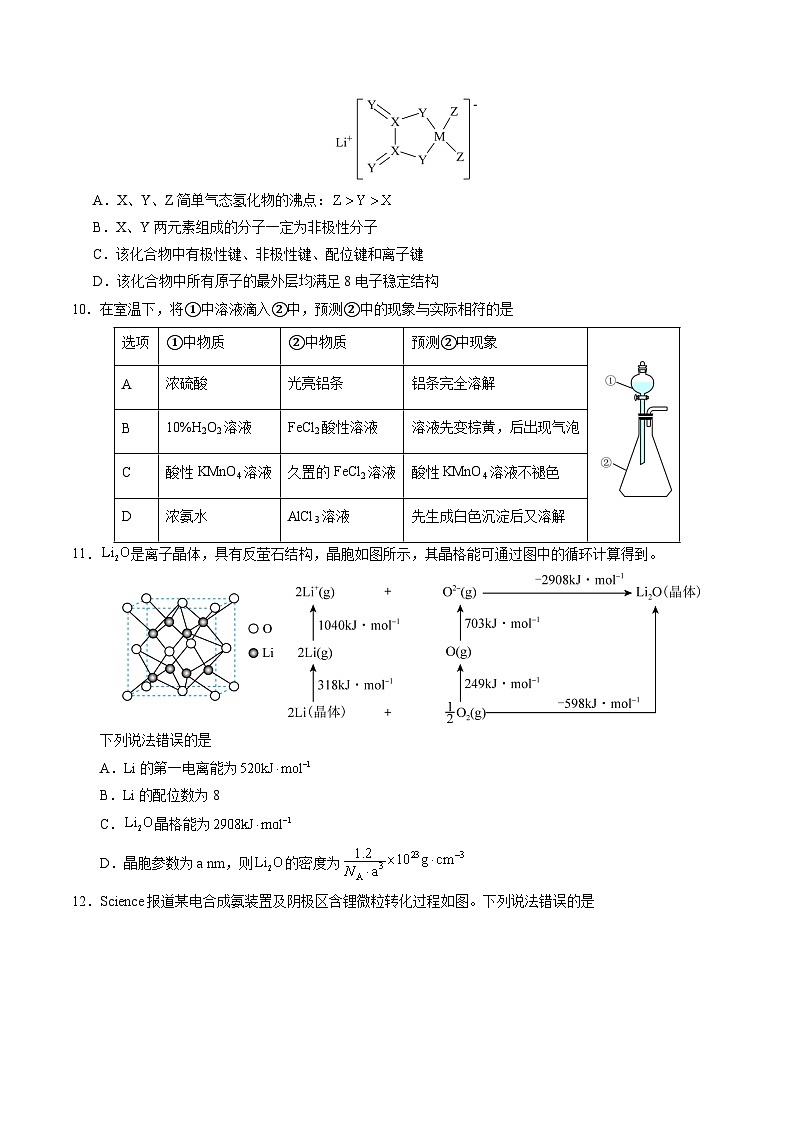 2024年高考押题预测卷—化学（全国卷新教材01）（考试版）第2页