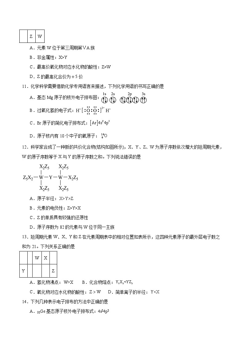 2025届一轮复习人教版 原子结构与性质 单元测试第3页