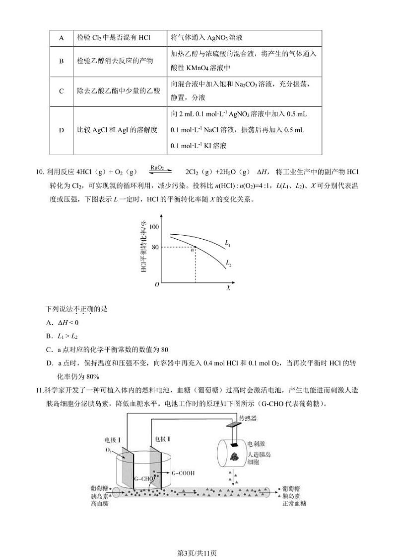 2024北京丰台高三二模化学试题及答案第3页