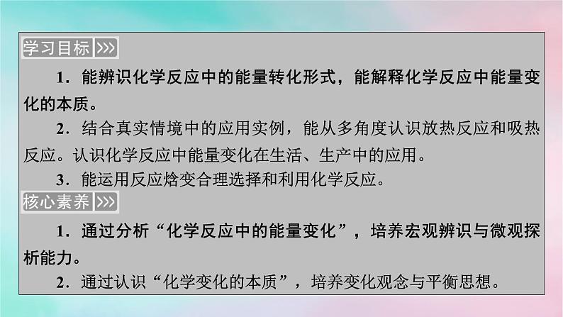 2025版新教材高中化学第1章化学反应的热效应第1节反应热第1课时反应热焓变课件新人教版选择性必修102