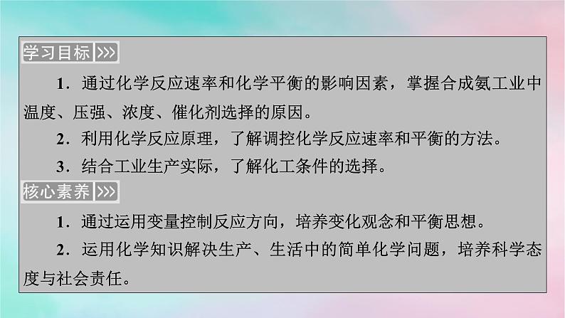 2025版新教材高中化学第2章化学反应速率与化学平衡第4节化学反应的调控课件新人教版选择性必修102