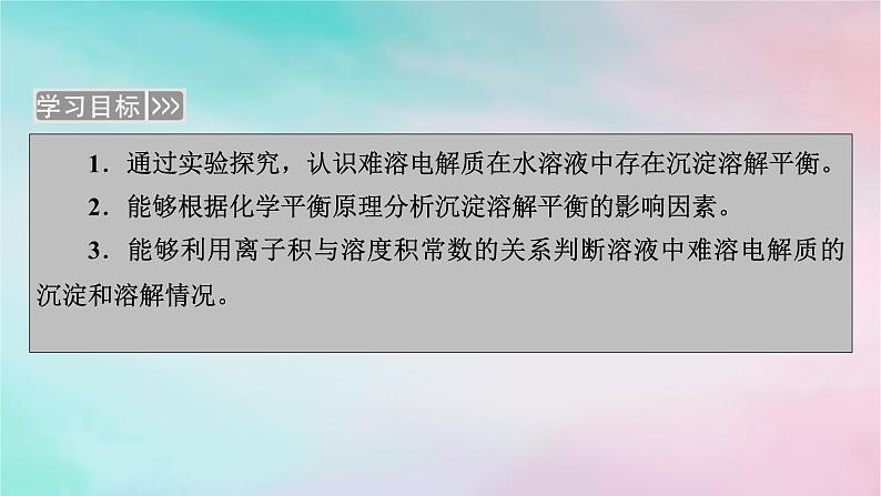 2025版新教材高中化学第3章水溶液中的离子反应与平衡第4节沉淀溶解平衡第1课时沉淀溶解平衡课件新人教版选择性必修102