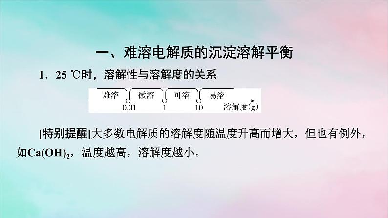 2025版新教材高中化学第3章水溶液中的离子反应与平衡第4节沉淀溶解平衡第1课时沉淀溶解平衡课件新人教版选择性必修104