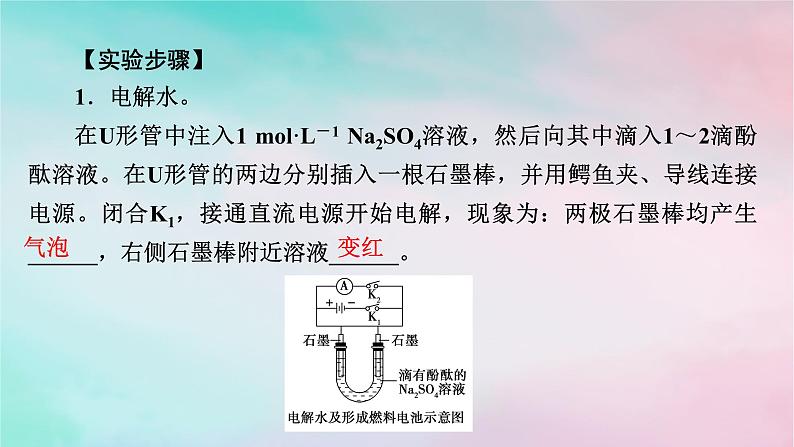 2025版新教材高中化学第4章化学反应与电能实验活动5制作简单的燃料电池课件新人教版选择性必修103